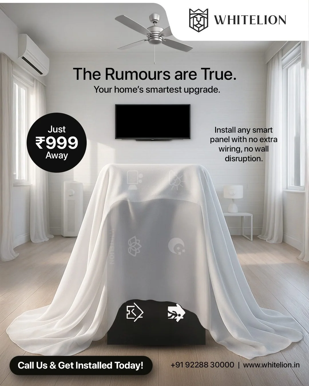 WhiteLion x Monkey Ads – ₹999 Smart Touch Panel Campaign